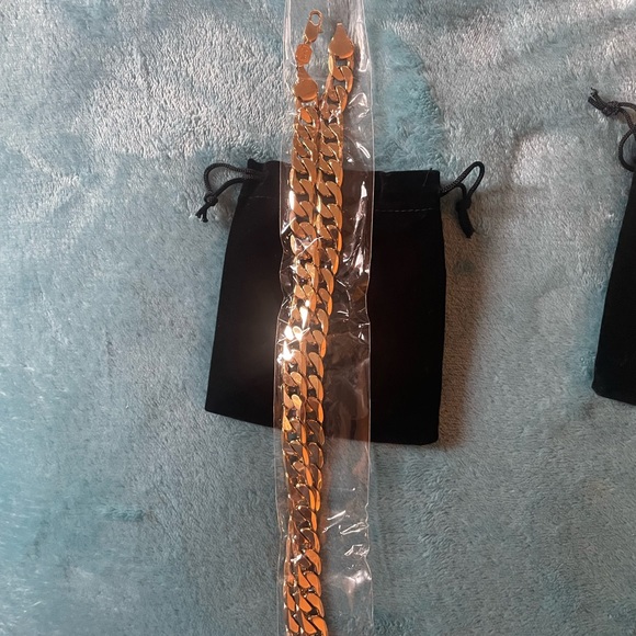 108 grams 24k stamped yellow gold filled men’s chain 12mm - Picture 2 of 4